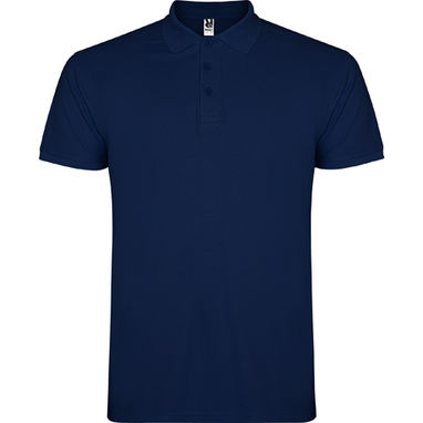 STAR Мужская футболка-поло с коротким рукавом, цвет темно-синий  размер S - PO66380155- Фото №1