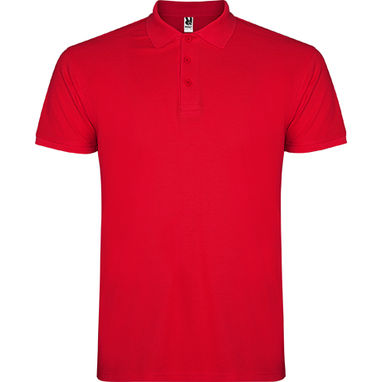 STAR Мужская футболка-поло с коротким рукавом, цвет красный  размер S - PO66380160- Фото №1