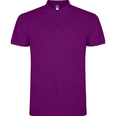 STAR Мужская футболка-поло с коротким рукавом, цвет пурпурный  размер S - PO66380171- Фото №1
