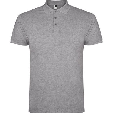 STAR Чоловіча футболка-поло з коротким рукавом, колір сірий  розмір M - PO66380258- Фото №1