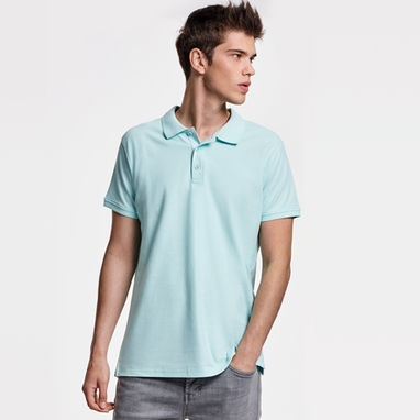 STAR Мужская футболка-поло с коротким рукавом, цвет небесно-голубой  размер L - PO66380310- Фото №2