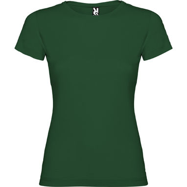 JAMAICA Приталенная футболка с круглым вырезом, цвет зеленый бутылочный  размер S - CA66270156- Фото №1