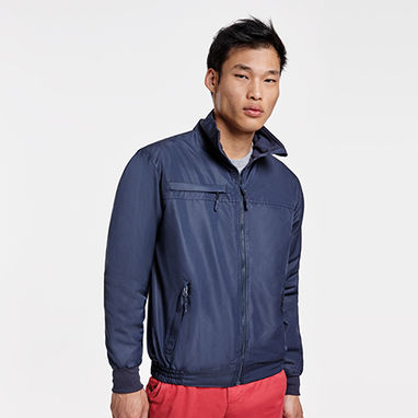 YUKON Комфортна стьогана куртка з укріпленої тканині з високим коміром, колір темно-синій  розмір S - CQ11080155- Фото №2