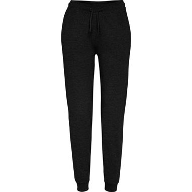 ADELPHO WOMAN Длинные спортивные брюки с широким поясом, цвет черный  размер S - PA11750102- Фото №1