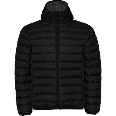 NORWAY Мягкая мужская стеганая куртка типа пуховик с подогнанным капюшоном, цвет черный  размер S - RA50900102- Фото №1