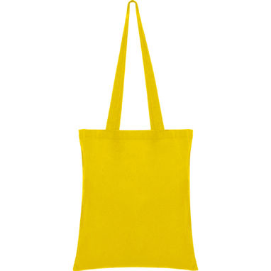 MOUNTAIN Сумка з бавовняної кольорової тканини з довгою ручкою з одноколірної стрічки, колір жовтий  розмір 37x41 - BO7602M1503- Фото №1
