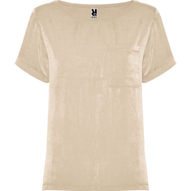 MAYA Жіноча футболка з довгим рукавом і глибоким вирізом, колір натуральний  розмір S - CA668001229- Фото №1