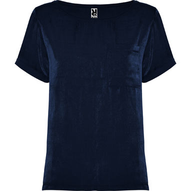 MAYA Жіноча футболка з довгим рукавом і глибоким вирізом, колір темно-синій  розмір S - CA66800155- Фото №1