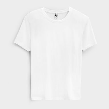 SOUL Мужская футболка с коротким рукавом с круглым вырезом в рубчик 1x1, цвет белый  размер S - RI25000101- Фото №2