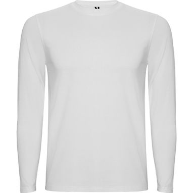 SOUL L/S Чоловіча футболка з довгим рукавом з коміром в´язки 1x1, колір білий  розмір S - RI25100101- Фото №1