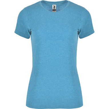FOX WOMAN Жіноча футболка з коротким рукавом з текстурної тканини, колір бірюзовий  розмір 2XL - CA666105246- Фото №1