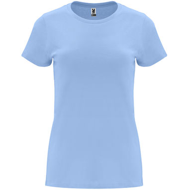 CAPRI Женская футболка с коротким рукавом, цвет небесно-голубой  размер S - CA66830110- Фото №1