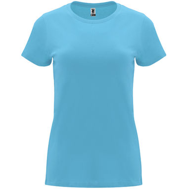 CAPRI Женская футболка с коротким рукавом, цвет бирюзовый  размер S - CA66830112- Фото №1