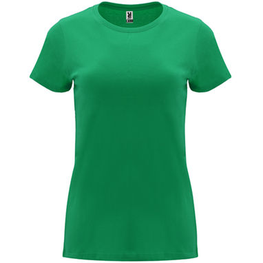 CAPRI Жіноча футболка з коротким рукавом, колір зелений глибокий  розмір L - CA66830320- Фото №1