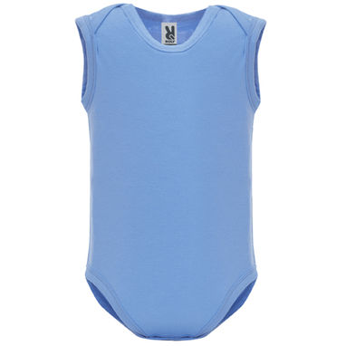 SWEET Боді для немовляти без рукавів гладкої в´язки, колір небесно-блакитний  розмір 9 MONTHS - BD720110310- Фото №1