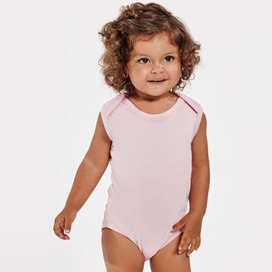 SWEET Боді для немовляти без рукавів гладкої в´язки, колір світло-рожевий  розмір 9 MONTHS - BD720110348- Фото №2