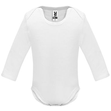 HONEY L/S Боди гладкой вязки для младенца с длинным рукавом, цвет белый  размер 9 MESES - BD720210301- Фото №1