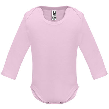 HONEY L/S Боди гладкой вязки для младенца с длинным рукавом, цвет светло-розовый  размер 9 MESES - BD720210348- Фото №1