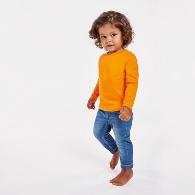 BABY L/S Футболка для малыша с длинным рукавом, цвет оранжевый  размер 6 MONTHS - CA72033531- Фото №2