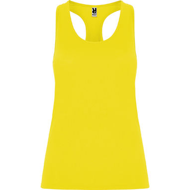 AIDA Спортивна футболка з спинкою в стилі плавця, колір жовтий флюорісцентний  розмір S - CA665601221- Фото №1