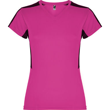 SUZUKA Технічна жіноча футболка з коротким рукавом, колір фуксія, чорний  розмір M - CA6657024002- Фото №1