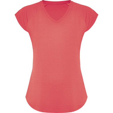 AVUS Универсальная женская спортивная футболка с коротким рукавом реглан, цвет флюорисцентный коралловый  размер S - CA665801234- Фото №1