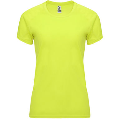 BAHRAIN WOMAN Женская футболка с коротким рукавом, цвет желтый флюорисцентный  размер S - CA040801221- Фото №1