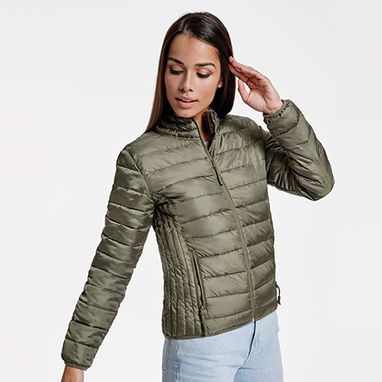 FINLAND WOMAN Женская стеганая куртка с наполнителем, цвет зеленый армейский  размер XL - RA50950415- Фото №2