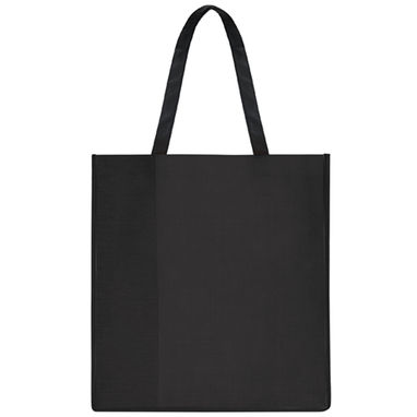 CAVE Комбінована сумка із спанбонду з ефектом металік і мармуровим поліестером, колір чорний  розмір 36X40X12 - BO7507M1702- Фото №1