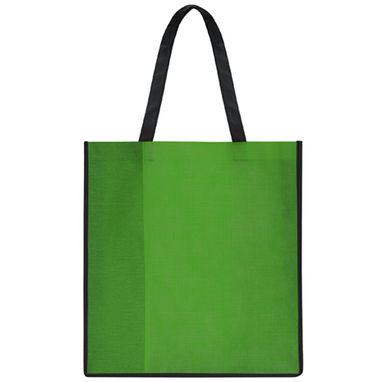 CAVE Комбинированая сумка из спанбонда с эффектом металлик и мраморным полиэстером, цвет ярко-зеленый  размер 36X40X12 - BO7507M17226- Фото №1