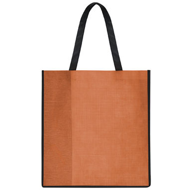 CAVE Комбинированая сумка из спанбонда с эффектом металлик и мраморным полиэстером, цвет оранжевый  размер 36X40X12 - BO7507M1731- Фото №1