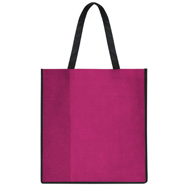 CAVE Комбинированая сумка из спанбонда с эффектом металлик и мраморным полиэстером, цвет ярко-розовый  размер 36X40X12 - BO7507M1778- Фото №1
