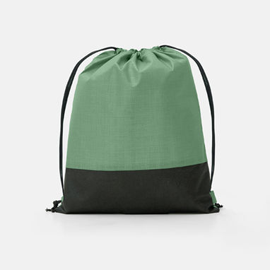 GAVILAN Комбинированная сумка из из спанбонда с эффектом металлик и простого черного материала, цвет папоротник зеленый, черный  размер ONE SIZE - BO75099022602- Фото №2