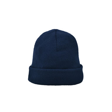 PLANET Вязаная шапка с подворотом, цвет темно-синий  размер ONE SIZE - GR90099055- Фото №1
