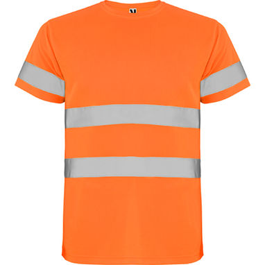 DELTA Спортивная футболка с коротким рукавом высокой видимости, цвет ярко-оранжевый  размер S - HV931001223- Фото №1