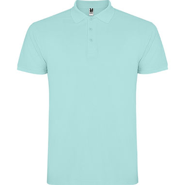 STAR Мужская футболка-поло с коротким рукавом, цвет мятный зеленый  размер S - PO66380198- Фото №1
