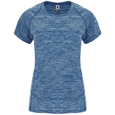 AUSTIN WOMAN Жіноча технічна футболка з поліестеру короткими рукавами реглан, колір heather navy blue  розмір S - CA664901247- Фото №1