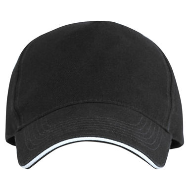 ERIS 5 панельная кепка с контрастным сэндвичем, цвет черный  размер ONE SIZE - GO70199002- Фото №1