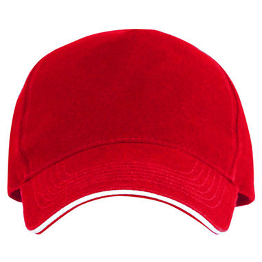 ERIS 5 панельна кепка з контрастним сендвічем, колір червоний  розмір ONE SIZE - GO70199060- Фото №1