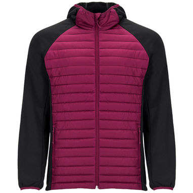 MINSK Куртка мужская комбинированная из двух тканей:, цвет burgundy, negro  размер M - CQ1120026402- Фото №1
