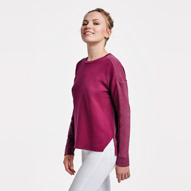 ETNA Жіночий джемпер в поєднанні з двох типів тканини в двох кольорах, колір burgundy, burdeos vigore  розмір S - SU10770164238- Фото №2