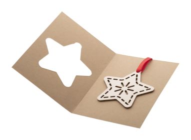 Листівка різдвяна зірка TreeCard Eco С6 С6, колір натуральний - AP718645-A- Фото №2
