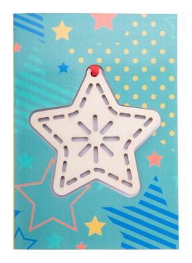 Открытка рождественская звезда TreeCard  С6, цвет натуральный - AP718781-A- Фото №1