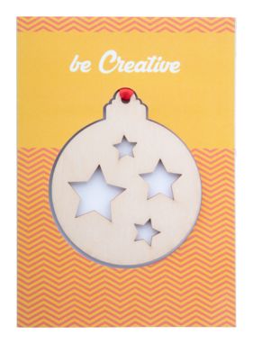 Листівка різдвяна куля TreeCard  С6, колір натуральний - AP718781-B- Фото №1