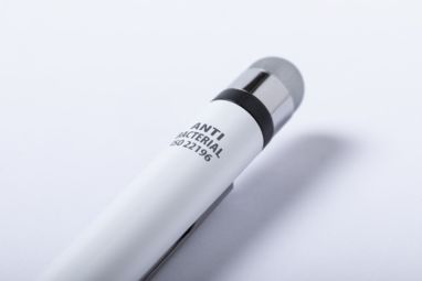 Ручка шариковая с антибактериальным покрытием Verne, цвет белый - AP721810-01- Фото №4