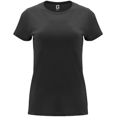 CAPRI Женская футболка с коротким рукавом, цвет темно-серый  размер S - CA66830146- Фото №1