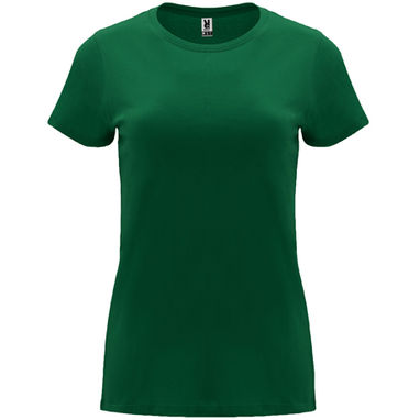 CAPRI Женская футболка с коротким рукавом, цвет бутылочный зеленый  размер S - CA66830156- Фото №1