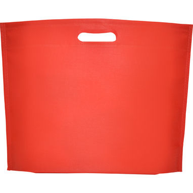 Термосумка для пляшок з нетканого матеріалу зі вставкою в підставі і гнучкими ручками, колір червоний - BO7501M0660- Фото №1