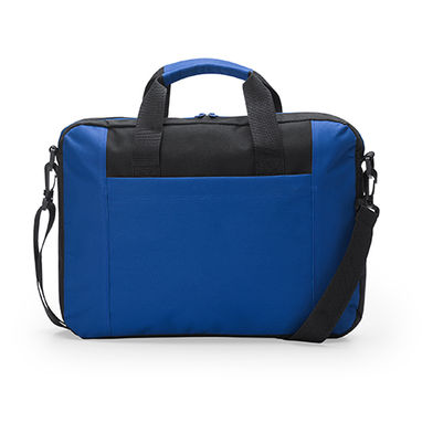 Сумка для документов и ноутбука из мягкого полиэстера 600D с внешним карманом, цвет яркий синий - BO7515S105- Фото №1
