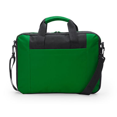 Сумка для документов и ноутбука из мягкого полиэстера 600D с внешним карманом, цвет зеленый папоротник - BO7515S1226- Фото №1